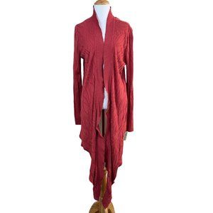 Crimson Cardigan Sweater Womens Medium‎ Open Long Sleeve Cotton Tencel Knit New